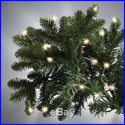 Hammacher WORLDS BEST PRELIT NOBLE FIR CHRISTMAS TREE SLIM 6.5' CLEAR LED LIGHTS