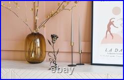 Hand-Forged Bronze Metal Rose with Stand 8th or 19th for Her, Wife, Husband or