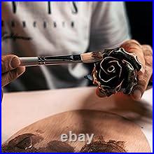 Hand-Forged Bronze Metal Rose with Stand 8th or 19th for Her, Wife, Husband or