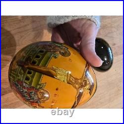 Hand-Painted Russian Wooden Eggs Signed Easter Russian Orthodox 3 LG Eggs