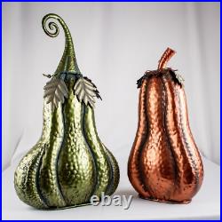 Handcraft Autumn Green Copper Swirling Stem Metal Pumpkins Yard Decoration Handcraft Autumn Green Copper Swirling Stem Metal Pumpkins Yard Decoration