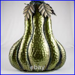 Handcraft Autumn Green Copper Swirling Stem Metal Pumpkins Yard Decoration Handcraft Autumn Green Copper Swirling Stem Metal Pumpkins Yard Decoration