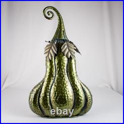 Handcraft Autumn Green Copper Swirling Stem Metal Pumpkins Yard Decoration Handcraft Autumn Green Copper Swirling Stem Metal Pumpkins Yard Decoration