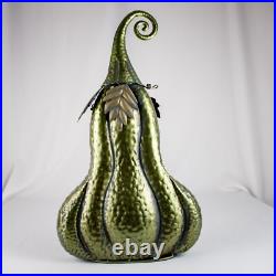 Handcraft Autumn Green Copper Swirling Stem Metal Pumpkins Yard Decoration Handcraft Autumn Green Copper Swirling Stem Metal Pumpkins Yard Decoration