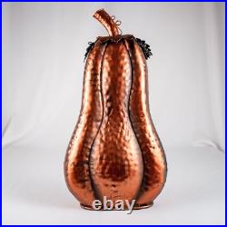 Handcraft Autumn Green Copper Swirling Stem Metal Pumpkins Yard Decoration Handcraft Autumn Green Copper Swirling Stem Metal Pumpkins Yard Decoration