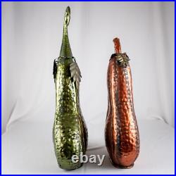 Handcraft Autumn Green Copper Swirling Stem Metal Pumpkins Yard Decoration Handcraft Autumn Green Copper Swirling Stem Metal Pumpkins Yard Decoration