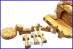 Handcrafted Olive Wood Resurrection Easter Tomb Holy Land Craft Limited Edition