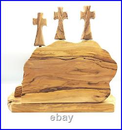 Handcrafted Olive Wood Resurrection Easter Tomb Holy Land Craft Limited Edition
