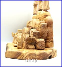 Handcrafted Olive Wood Resurrection Easter Tomb Holy Land Craft Limited Edition