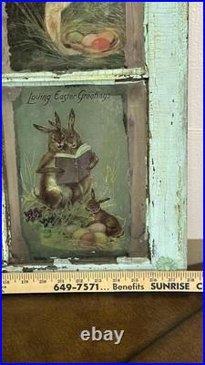 Handmade 100 Yr Old Window with Easter Bunny Art Shabby Chic Wall Decor 23×27 Handmade 100 Yr Old Window with Easter Bunny Art Shabby Chic Wall Decor 23×27