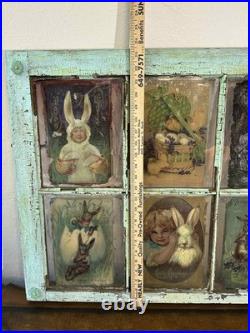 Handmade 100 Yr Old Window with Easter Bunny Art Shabby Chic Wall Decor 23×27 Handmade 100 Yr Old Window with Easter Bunny Art Shabby Chic Wall Decor 23×27
