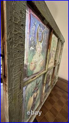 Handmade 100 Yr Old Window with Easter Bunny Art Shabby Chic Wall Decor 23×27 Handmade 100 Yr Old Window with Easter Bunny Art Shabby Chic Wall Decor 23×27