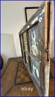 Handmade 100 Yr Old Window with Easter Bunny Art Shabby Chic Wall Decor 23×27 Handmade 100 Yr Old Window with Easter Bunny Art Shabby Chic Wall Decor 23×27