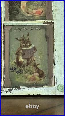 Handmade 100 Yr Old Window with Easter Bunny Art Shabby Chic Wall Decor 23×27 Handmade 100 Yr Old Window with Easter Bunny Art Shabby Chic Wall Decor 23×27