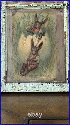 Handmade 100 Yr Old Window with Easter Bunny Art Shabby Chic Wall Decor 23×27 Handmade 100 Yr Old Window with Easter Bunny Art Shabby Chic Wall Decor 23×27