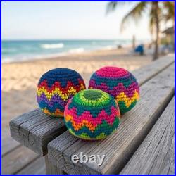 Handmade Crochet Hacky Sack, Cotton Footbag, Sensory Fidget Toy Ball