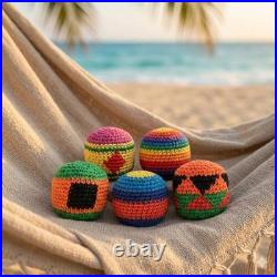 Handmade Crochet Hacky Sack, Cotton Footbag, Sensory Fidget Toy Ball Handmade Crochet Hacky Sack, Cotton Footbag, Sensory Fidget Toy Ball