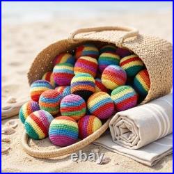 Handmade Crochet Hacky Sack, Cotton Footbag, Sensory Fidget Toy Ball Handmade Crochet Hacky Sack, Cotton Footbag, Sensory Fidget Toy Ball