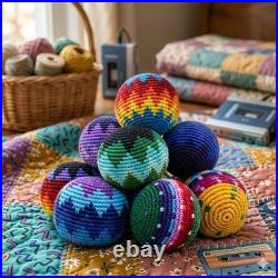 Handmade Crochet Hacky Sack, Cotton Footbag, Sensory Fidget Toy Ball Handmade Crochet Hacky Sack, Cotton Footbag, Sensory Fidget Toy Ball