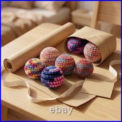 Handmade Crochet Hacky Sack, Cotton Footbag, Sensory Fidget Toy Ball Handmade Crochet Hacky Sack, Cotton Footbag, Sensory Fidget Toy Ball