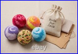 Handmade Crochet Hacky Sack, Cotton Footbag, Sensory Fidget Toy Ball Handmade Crochet Hacky Sack, Cotton Footbag, Sensory Fidget Toy Ball