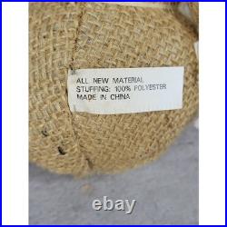 Handmade Holidays Burlap Snowman Christmas Figurine Rustic Primitive Decor 8.5in