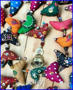 Handmade Indian Tota Bird Bell Prosperity Hens Hanging String X Mas Ornaments