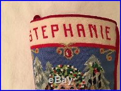 Handmade Needlepoint Christmas Stocking Stephanie