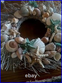 Handmade Seashell, Starfish Etc Driftweed WreathCoastal Home Decor Beach Decor