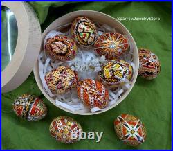 Handmade Ukrainian pysanka Traditional easter decor Holiday decor Gift for her