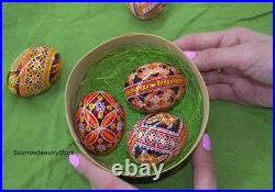 Handmade Ukrainian pysanka Traditional easter decor Holiday decor Gift for her