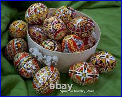 Handmade Ukrainian pysanka Traditional easter decor Holiday decor Gift for her