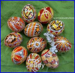 Handmade Ukrainian pysanka Traditional easter decor Holiday decor Gift for her