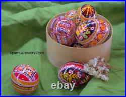 Handmade Ukrainian pysanka Traditional easter decor Holiday decor Gift for her