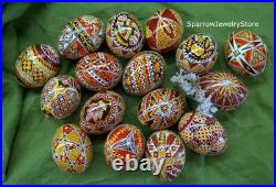 Handmade Ukrainian pysanka Traditional easter decor Holiday decor Gift for her