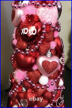 Handmade Unique 19 Valentines Day Tree Centerpiece Red / Pink Holiday Decor