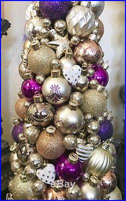 Handmade Unique 21 Christmas Tree Centerpiece Purple Bird Holiday Decor