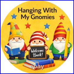 Hanging With My Gnomies Back To School Wreath Handmade Deco Mesh Hanging With My Gnomies Back To School Wreath Handmade Deco Mesh