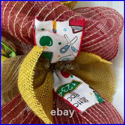 Hanging With My Gnomies Back To School Wreath Handmade Deco Mesh Hanging With My Gnomies Back To School Wreath Handmade Deco Mesh