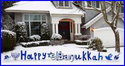 Happy Hanukkah Yard Sign Chanukah Decoration Holiday Menorah Dreidel Jewish