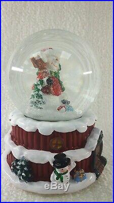 Happy Snowman Musical Battery Snow Globe Traditional Christmas Decoration #NG