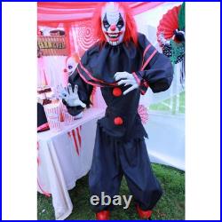 Haunted Hill Farm Life-Size Talking Clown Halloween Animatronic with Touch Ac