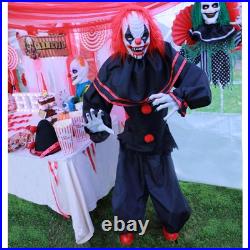 Haunted Hill Farm Life-Size Talking Clown Halloween Animatronic with Touch Ac