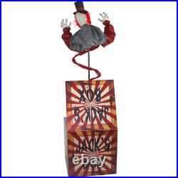 Haunted Hill Farm Life-Size Talking Clown Jack in The Box Animatronic NWT
