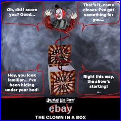 Haunted Hill Farm Life-Size Talking Clown Jack in The Box Animatronic NWT