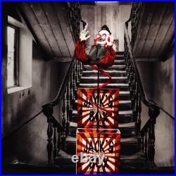 Haunted Hill Farm Life-Size Talking Clown Jack in The Box Animatronic NWT