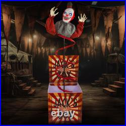 Haunted Hill Farm Life-Size Talking Clown Jack in The Box Animatronic NWT