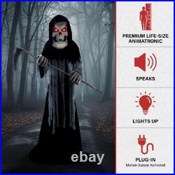 Haunted Hill Farm Motion-Activated 8.5-Ft. Tall 8.5ft Ginormous Reaper