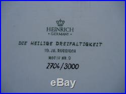 Heinrich Porzellan Ikone Nr. 9 Heilige Dreifaltigkeit mit OVP + Zertifikat