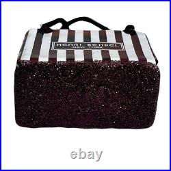 Henri Bendel Brown and White Centennial Striped Shopping Bag Christmas Ornament